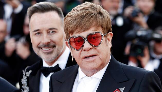 Unzertrennlich: Sir Elton John mit seinem Ehemann David Furnish.