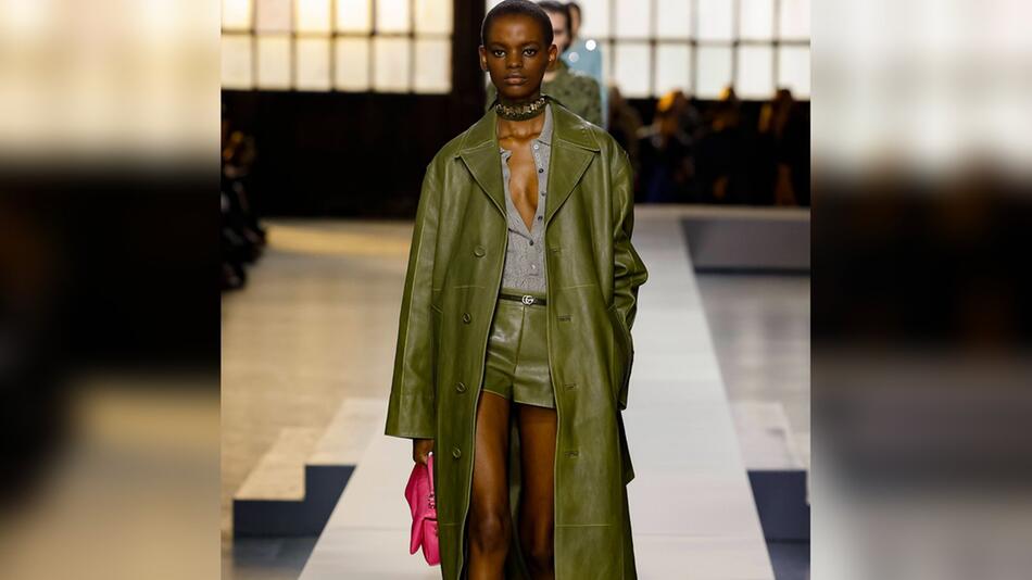 Auch bei der Modenschau von Gucci in Mailand war viel Grün zu sehen.