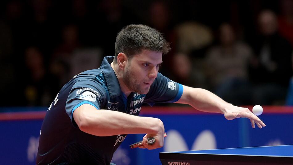 Dimitrij Ovtcharov bei seinem Spiel gegen Borgar Haug
