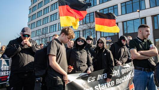 Neo-Nazi-Demonstration im Berliner Friedrichshain