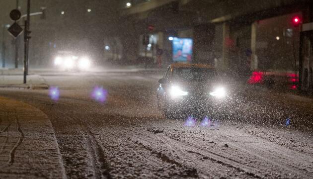 Schneefall über Köln