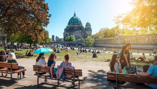 Berlin an einem heißen Sommertag
