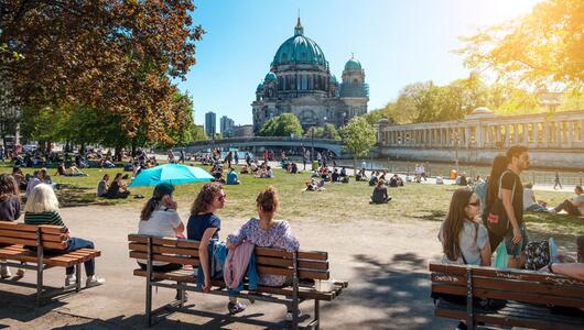 Berlin an einem heißen Sommertag