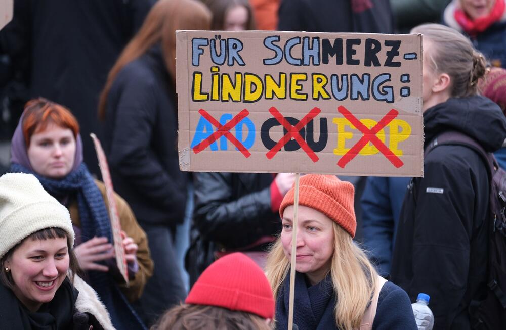 Demonstration zur Migrationspolitik - Leipzig