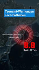 Tsunami-Warnungen nach Erdbeben
