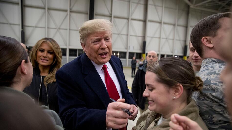 Zwischenlandung in der Pfalz: Donald Trump 2018 in Ramstein