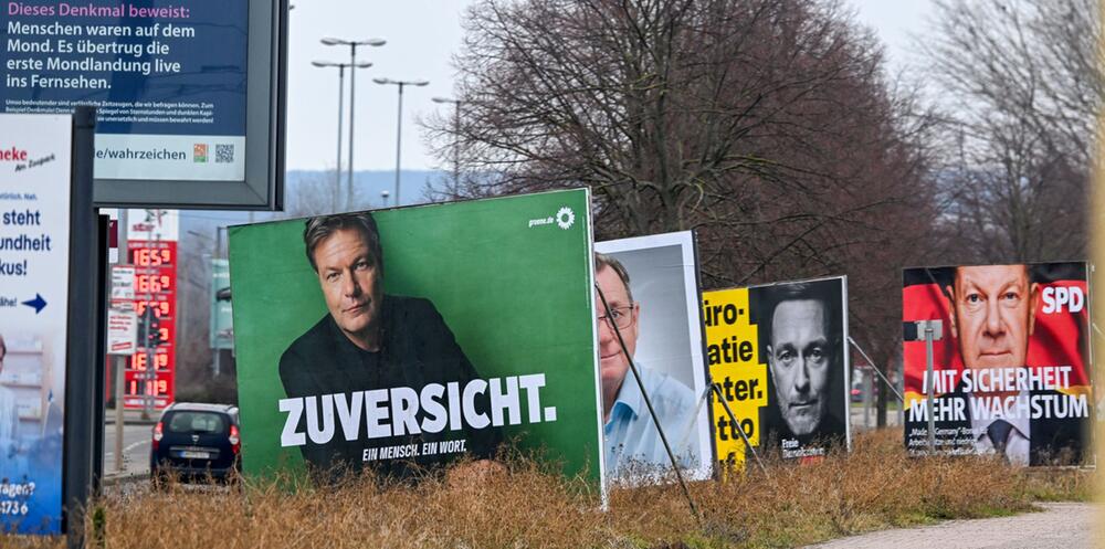 Wahlplakate in Thüringen