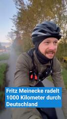 Fritz Meinecke radelt 1.000 Kilometer durch Deutschland