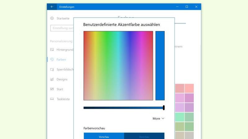 Wunschfarbe für Windows 10