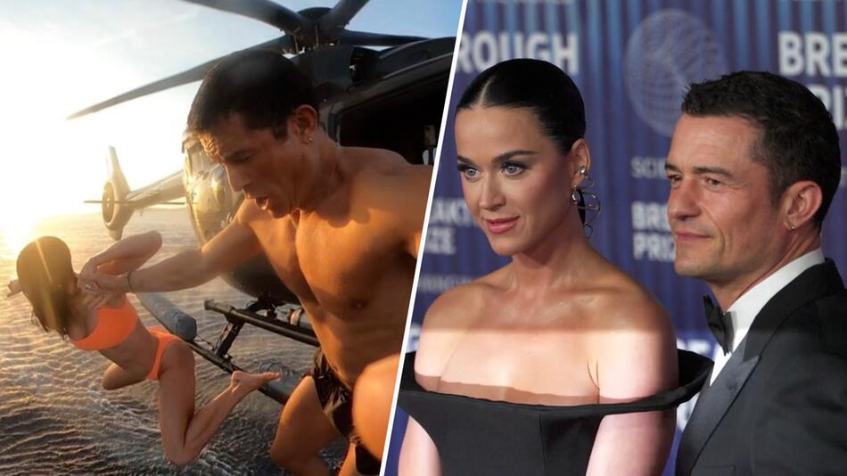 Orlando Bloom und Katy Perry: Hier springen sie aus einem Helikopter