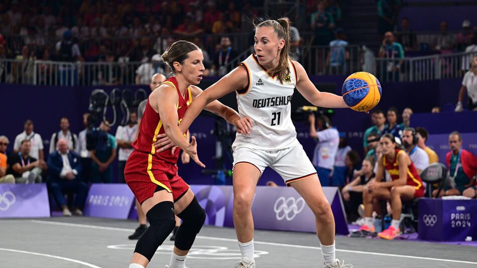 Svenja Brunckhorst im Olympia-Finale des 3x3-Basketballs