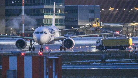 Eisregen am Stuttgarter Flughafen