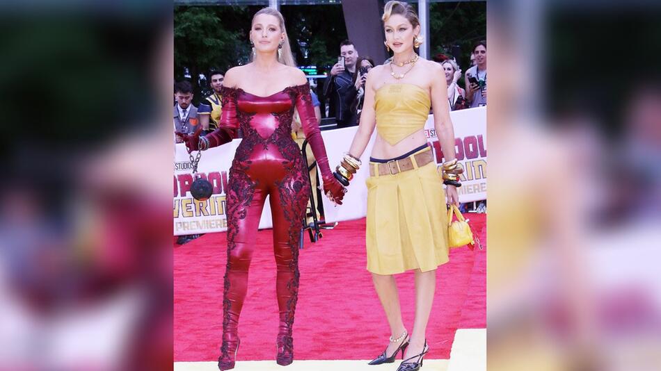 Blake Lively und Gigi Hadid bei der New Yorker "Deadpool & Wolverine"-Premiere.