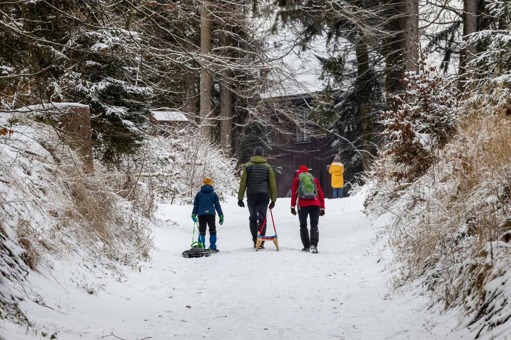 Winterwetter im Thüringer Wald