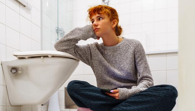 Frau mit Bulimie