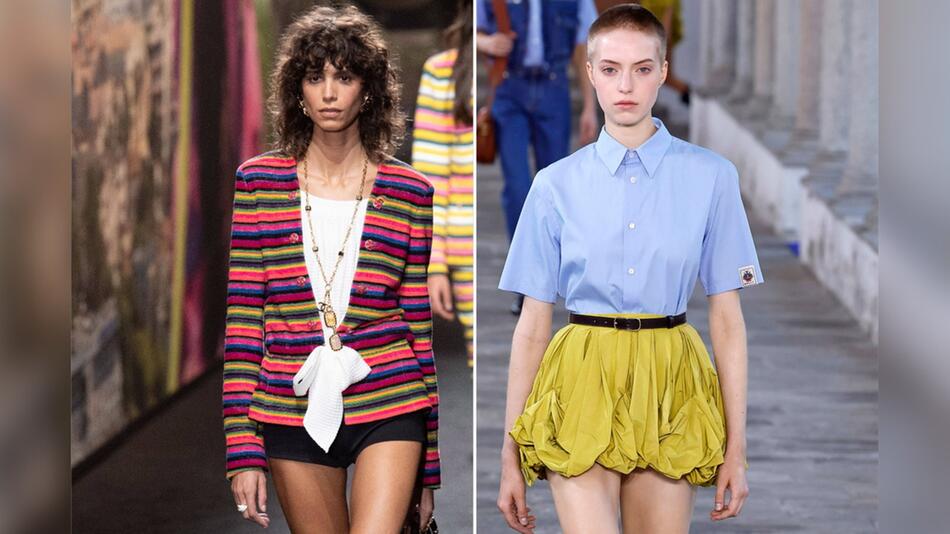 Micro Shorts und Bubble Skirts liegen auch 2025 im Trend.