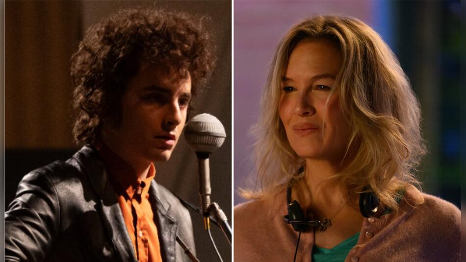 Timothée Chalamet spielt den jungen Bob Dylan, Renée Zellweger die junggebliebene Bridget Jones.