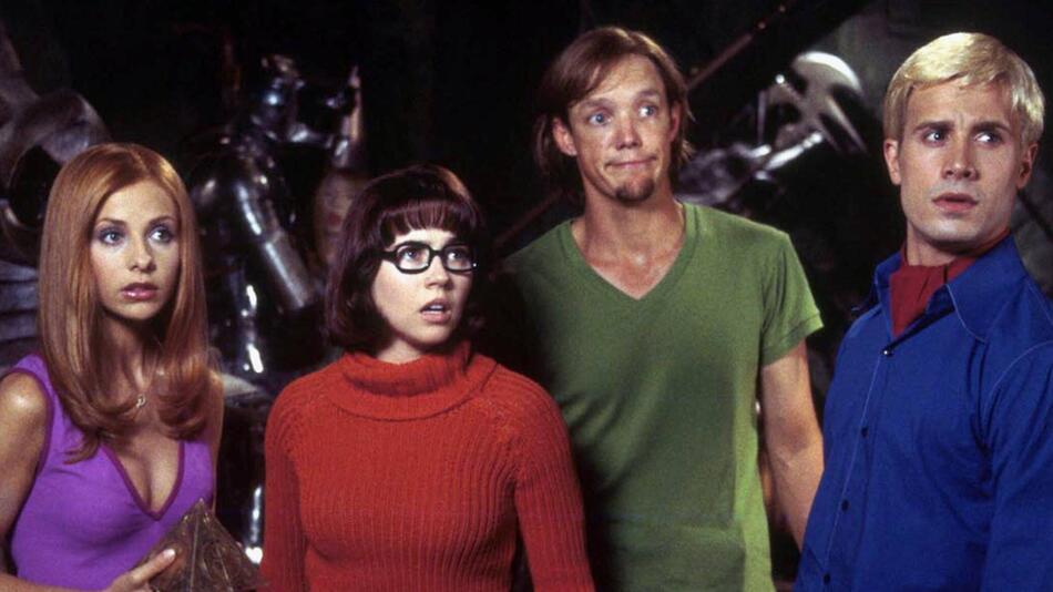 Sarah Michelle Gellar, Linda Cardinelli, Matthew Lillard und Freddie Prinze Jr. (v.l.) in ...