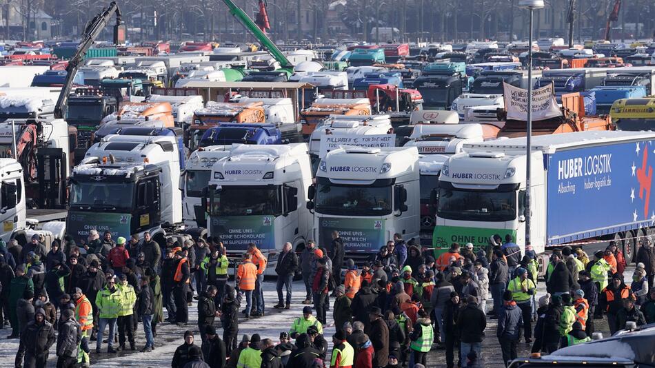 Protest der Spediteure - München