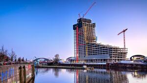 Baustelle des Elbtowers in der Hafencity von Hamburg