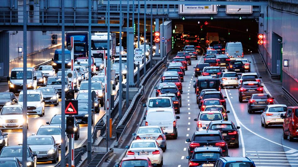 Stau im Berufsverkehr in München