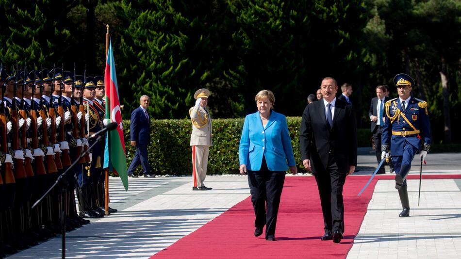 German Chancellor Angela Merkel visits Azerbaijan