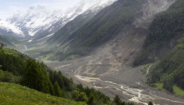 Nach Gletscherabbruch im Wallis