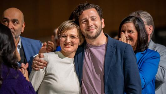 Bundesdelegiertenkonferenz Bündnis 90/Die Grünen Vorsitzende Felix Banaszak, Franziska Brantner