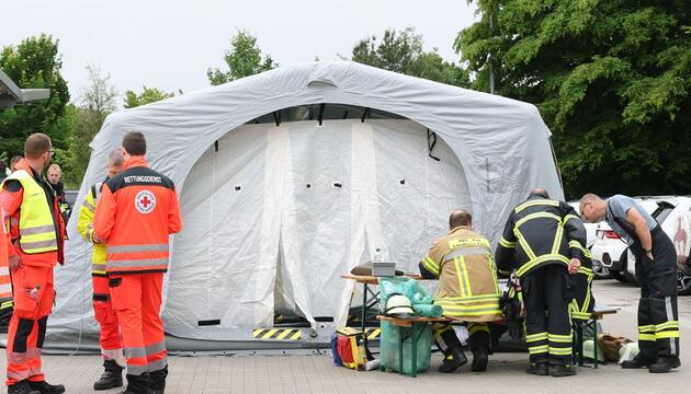 Hautverletzungen in DHL-Verteilzentrum