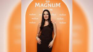 Schauspielerin Janina Uhse bei der Eröffnung des Pop-Up-Stores.