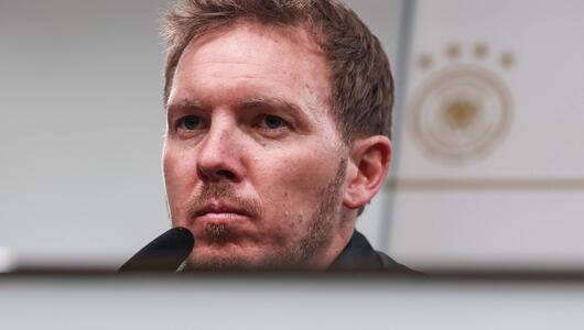 Julian Nagelsmann stellt sich im März 2023 den Fragen der Presse.