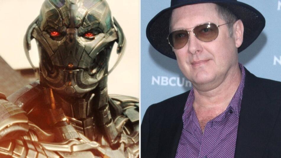 James Spader neben der Figur Ultron, der er in "Avengers: Age of Ultron" seine Stimme lieh.