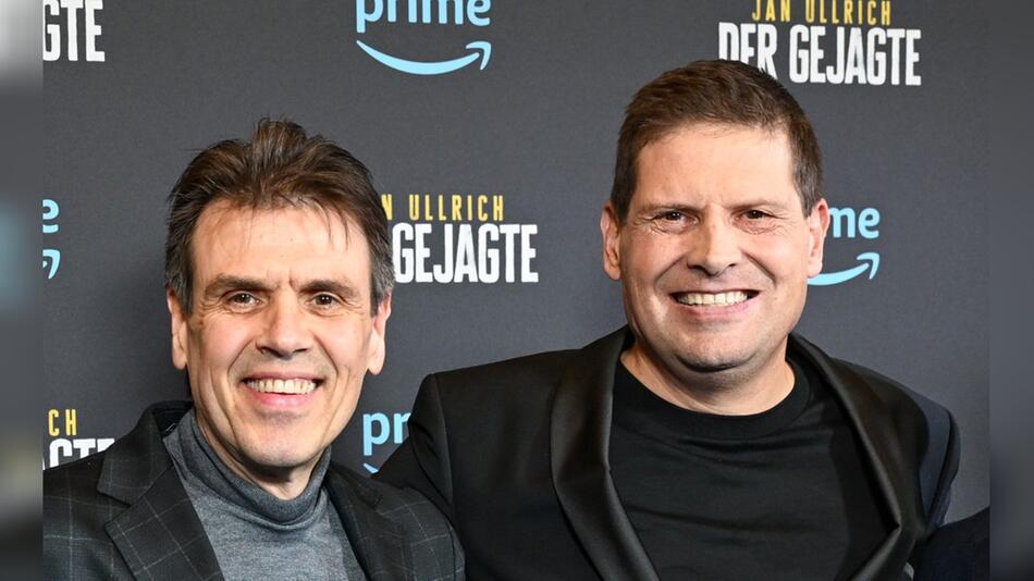 Christian Frommert (l.) mit seinem ehemaligen Telekom-Schützling Jan Ullrich im Jahr 2023.