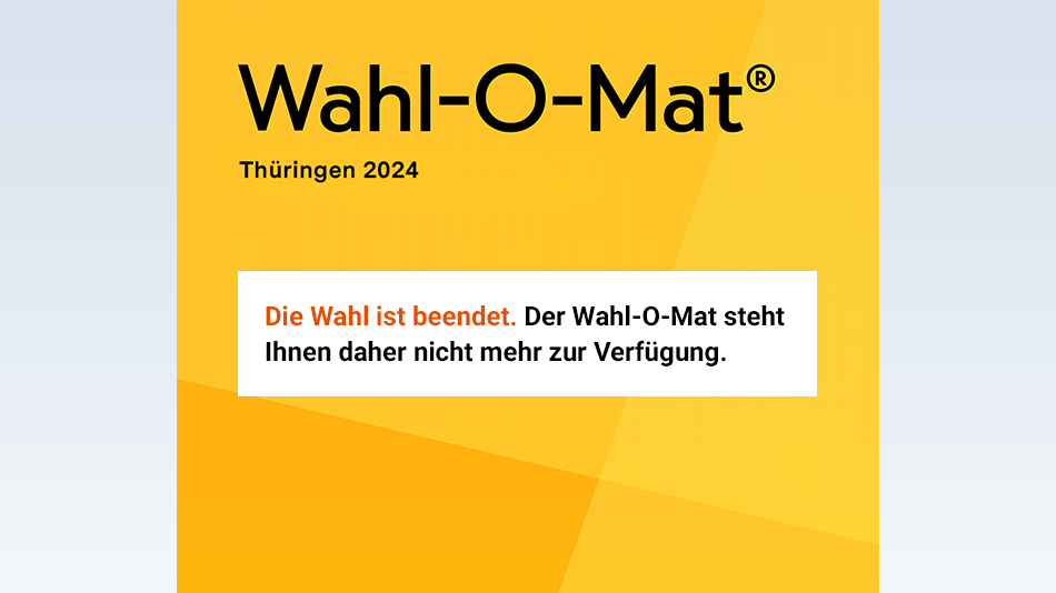 Wahl-O-Mat Thüringen 2024 ist beendet