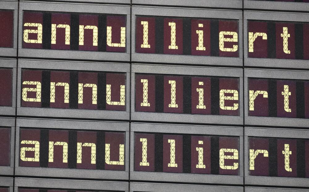 Verdi Warnstreik am Flughafen Dresden