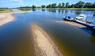 Niedriger Pegelstand an der Elbe