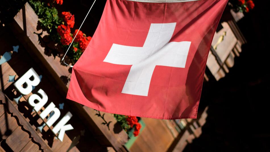 Bank, Schweiz, Flagge, Gstaad