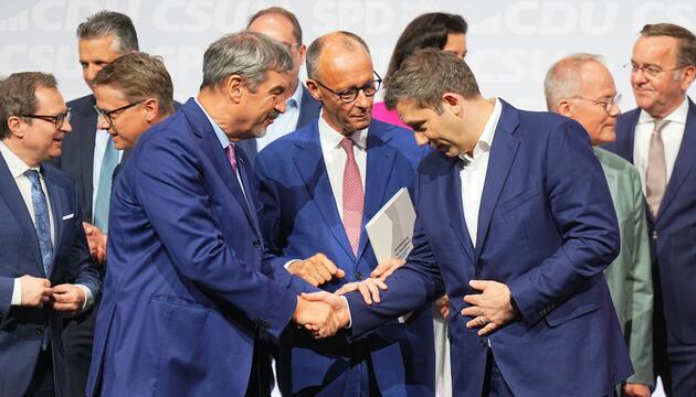 Koalitionsvertrag unterzeichnet CDU, CSU und SPD