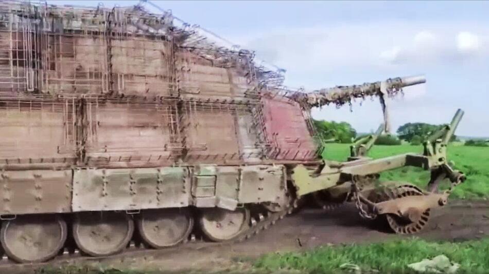 Der sogenannte Schildkrötenpanzer kommt für Russland im Ukraine-Krieg zum Einsatz
