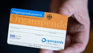 Eine Frau hält einen Organspendeausweis in ihren Händen
