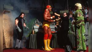The Undertaker (l.), Hulk Hogan und Ric Flair bestimmten das Wrestling in den 90er-Jahren.