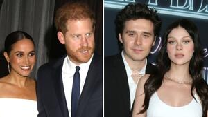 Herzogin Meghan und Prinz Harry (l.) laden Brooklyn Beckham und Nicola Peltz zum Dinner ein.