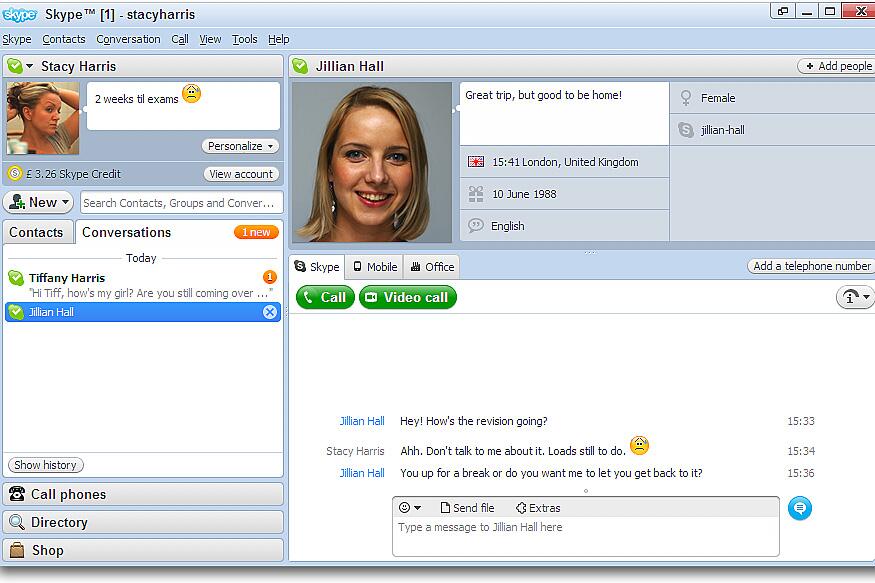 Screenshot Skype