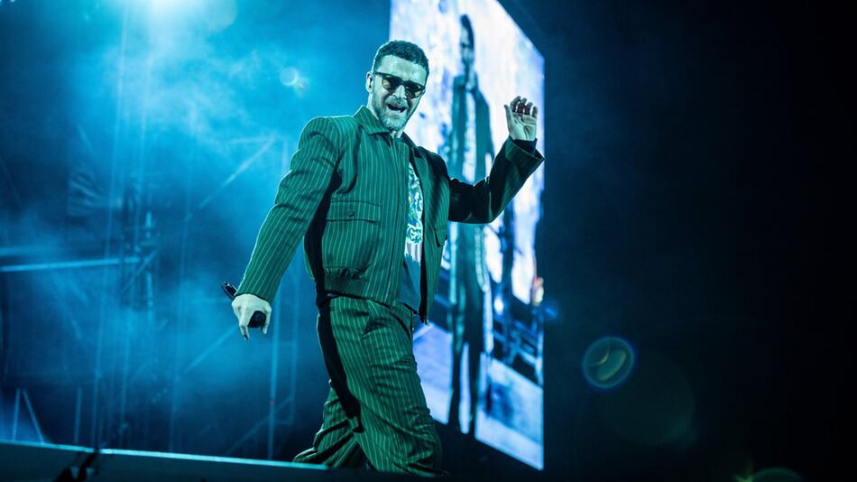 Justin Timberlake während eines Auftritts. Aufgrund seiner Erkrankung hatte der Sänger auf ...