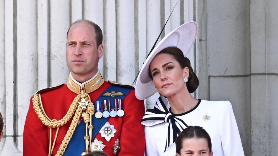 Prinz William und Prinzessin Kate Ende Juni bei der "Trooping the Colour"-Parade mit Prinzessin ...