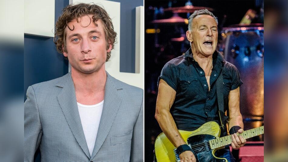 "The Bear"-Star Jeremy Allen White (l.) soll Rocklegende Bruce Springsteen im geplanten Biopic ...