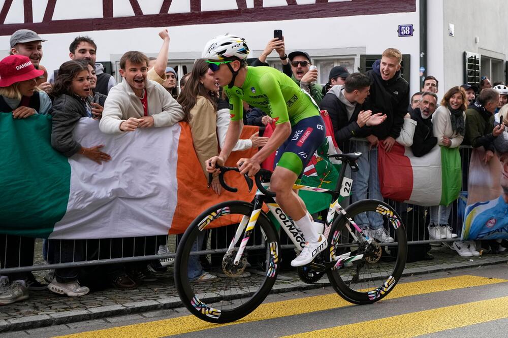 Tadej Pogacar auf dem Weg zum Weltmeistertitel in Zürich