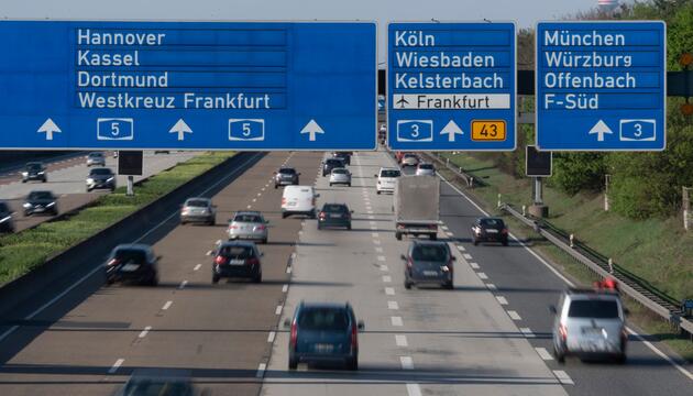 Autobahn A5 Frankfurter Kreuz