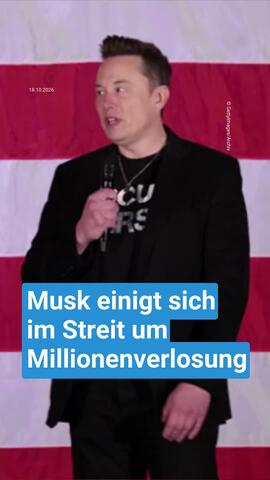 Musk einigt sich im Streit um Millionenverlosung