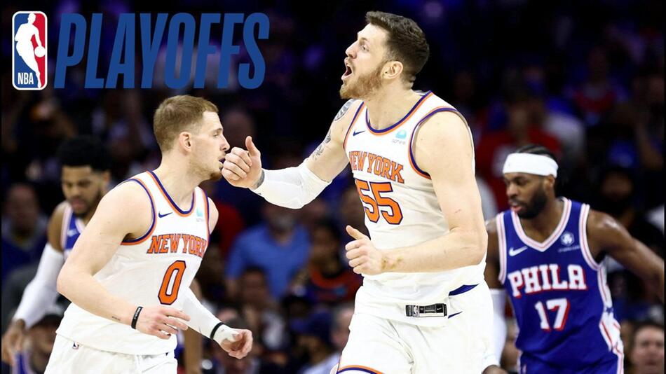 Isaiah Hartenstein feiert Play-off-Erfolg mit den New York Knicks